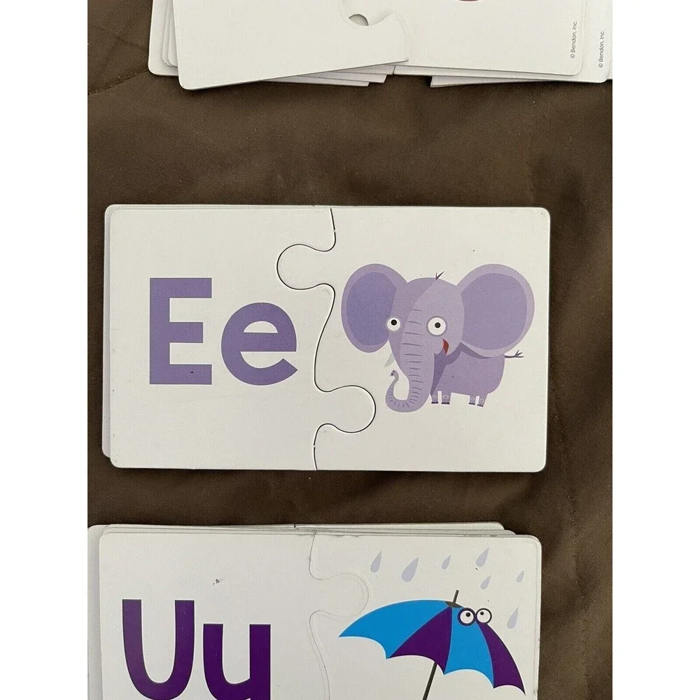 Alphabet Connect Preschool Puzzle Pairs 14 Double Sided Puzzles Learning Cards